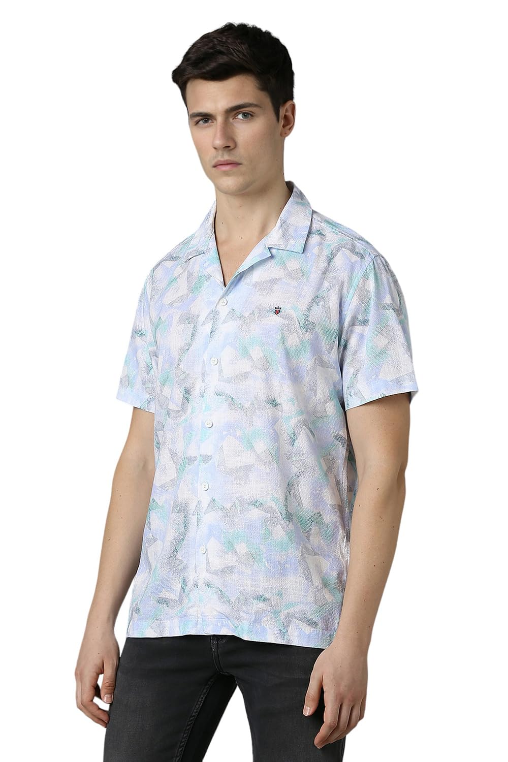 Louis Philippe Men Slim Fit Printed 100% Cotton Casual Shirt