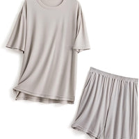 Solid Couple Co-Ord Set (T-Shirt & Shorts)