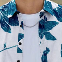 Men's Printed Half Sleeves Regular Collar Casual Shirt
