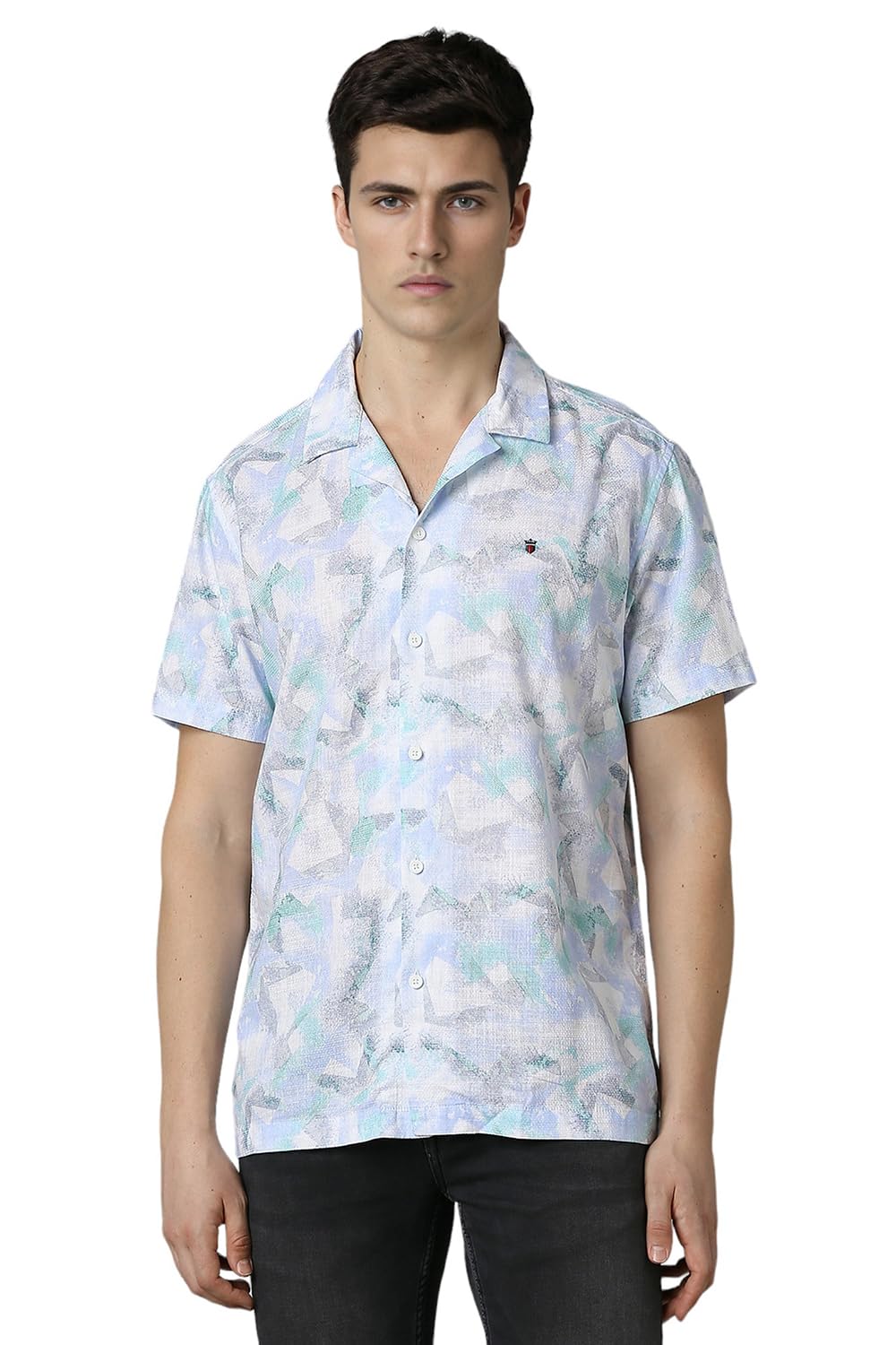 Louis Philippe Men Slim Fit Printed 100% Cotton Casual Shirt