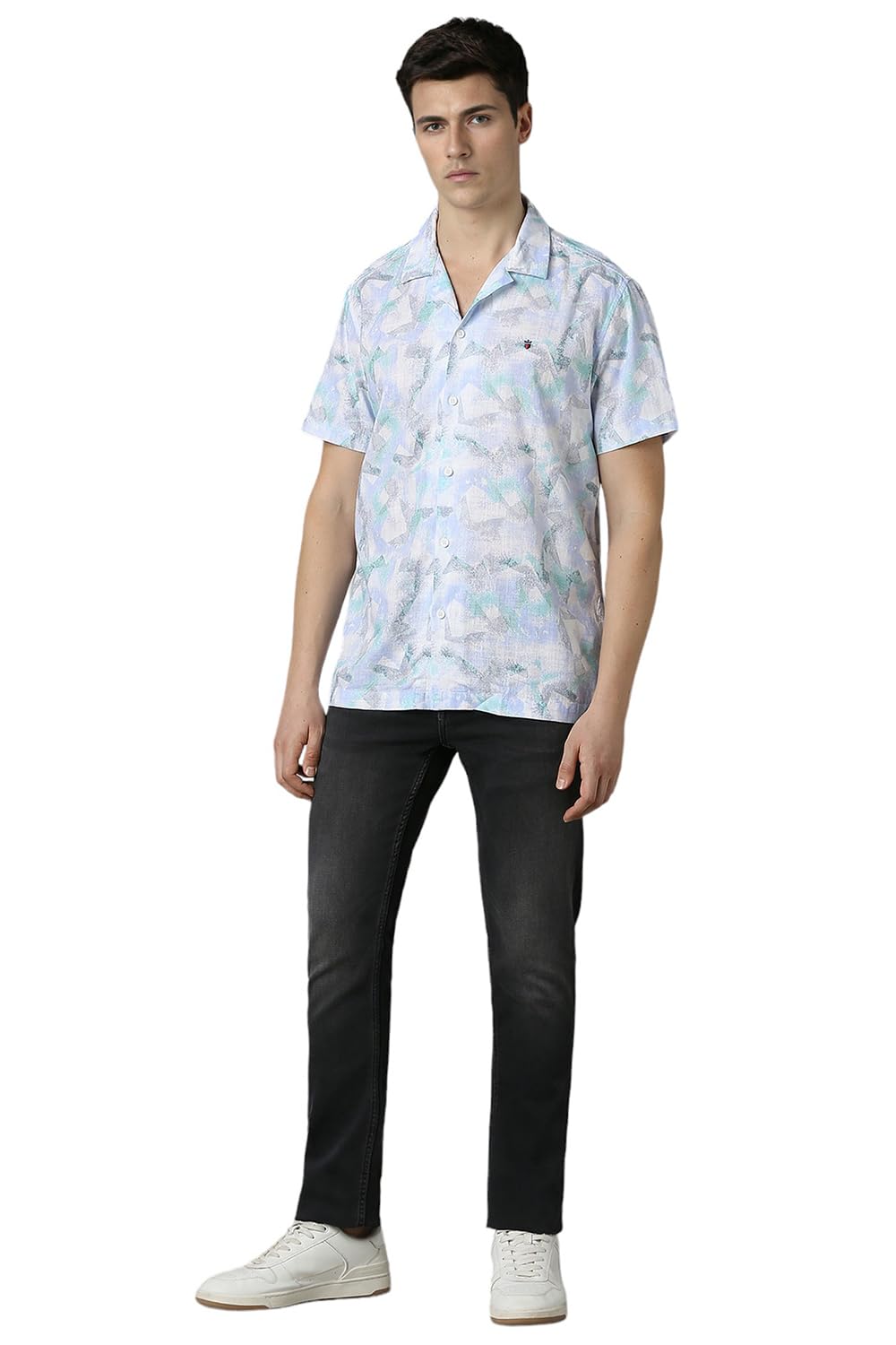 Louis Philippe Men Slim Fit Printed 100% Cotton Casual Shirt