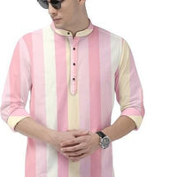 Men's Color Block Spread Collar Casual Shirt