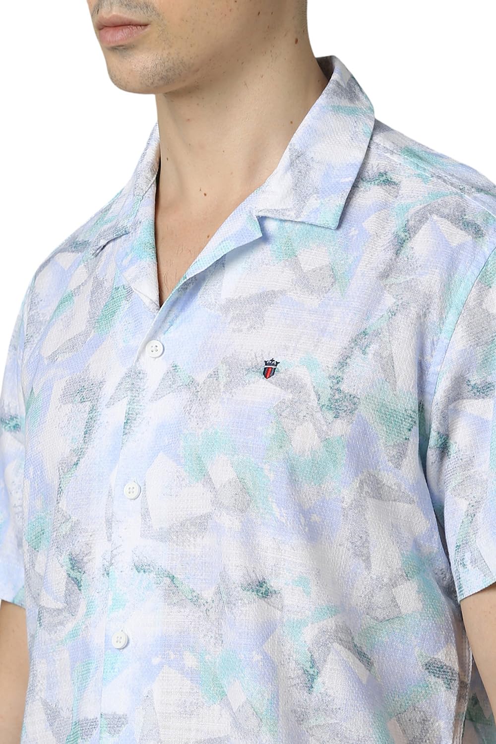 Louis Philippe Men Slim Fit Printed 100% Cotton Casual Shirt