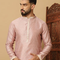 Men's Jacquard Solid Kurta Pyajama Set