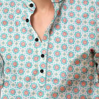 Men's Printed Spread Collar Casual Shirt Multicolor